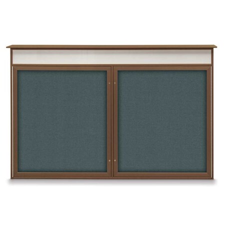 United Visual Products Open Faced Traditional Corkboard, 96x48" UV647A-BLACK-BUFF